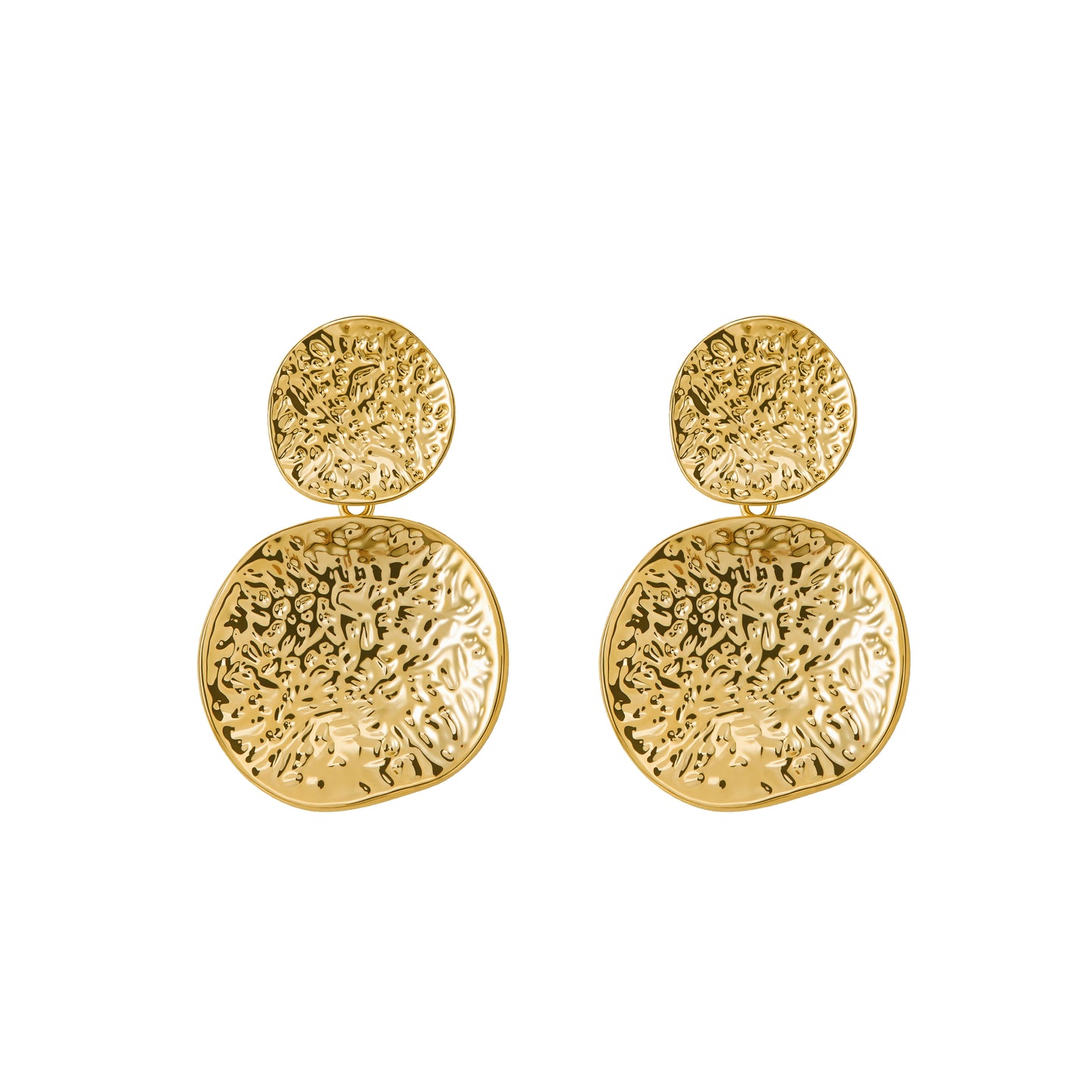 2 gold indented leaves