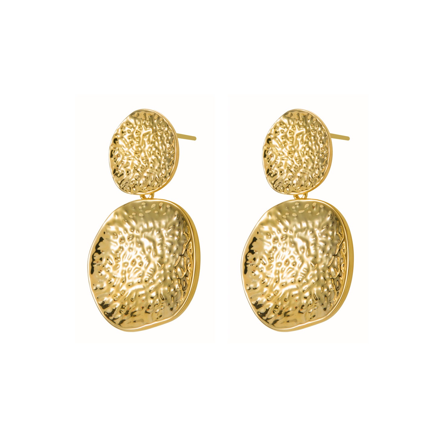 2 gold indented leaves