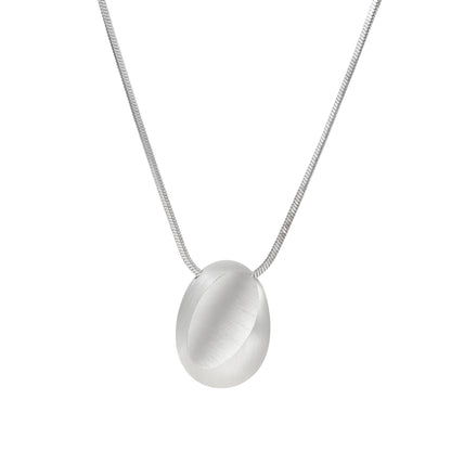 Silver pendant with draw string