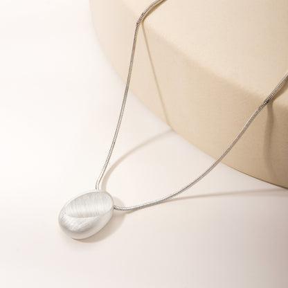 Silver pendant with draw string