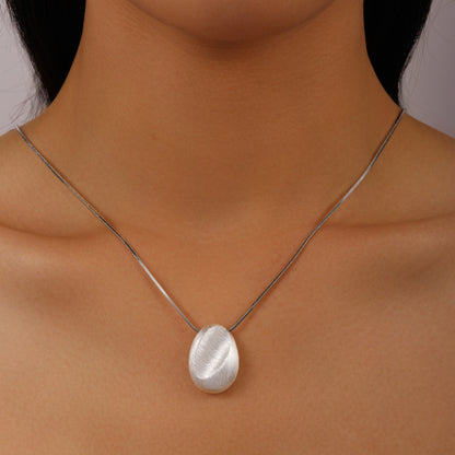 Silver pendant with draw string