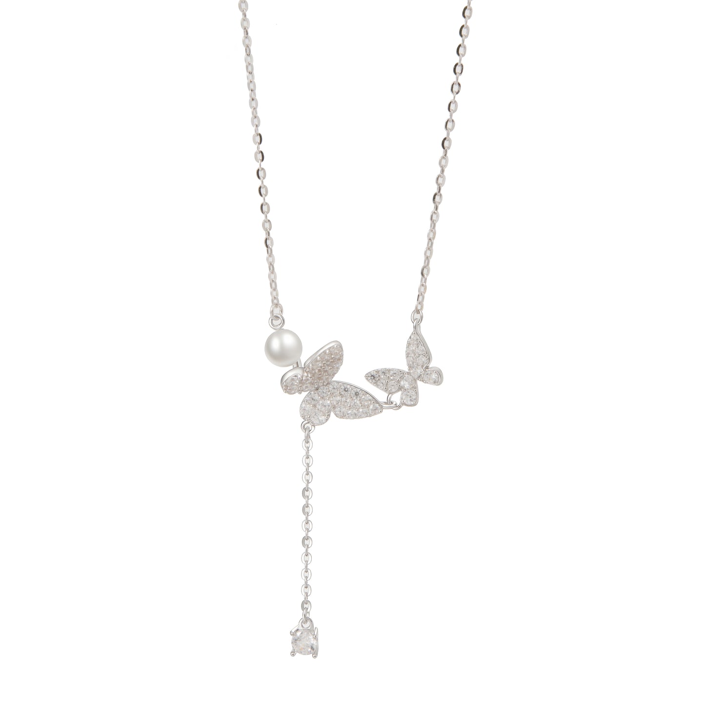 Silver butterfly with small ball