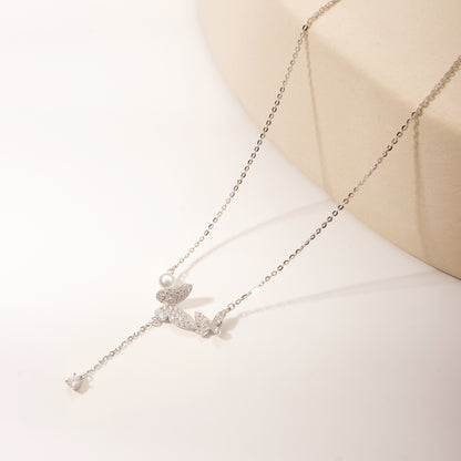 Silver butterfly with small ball