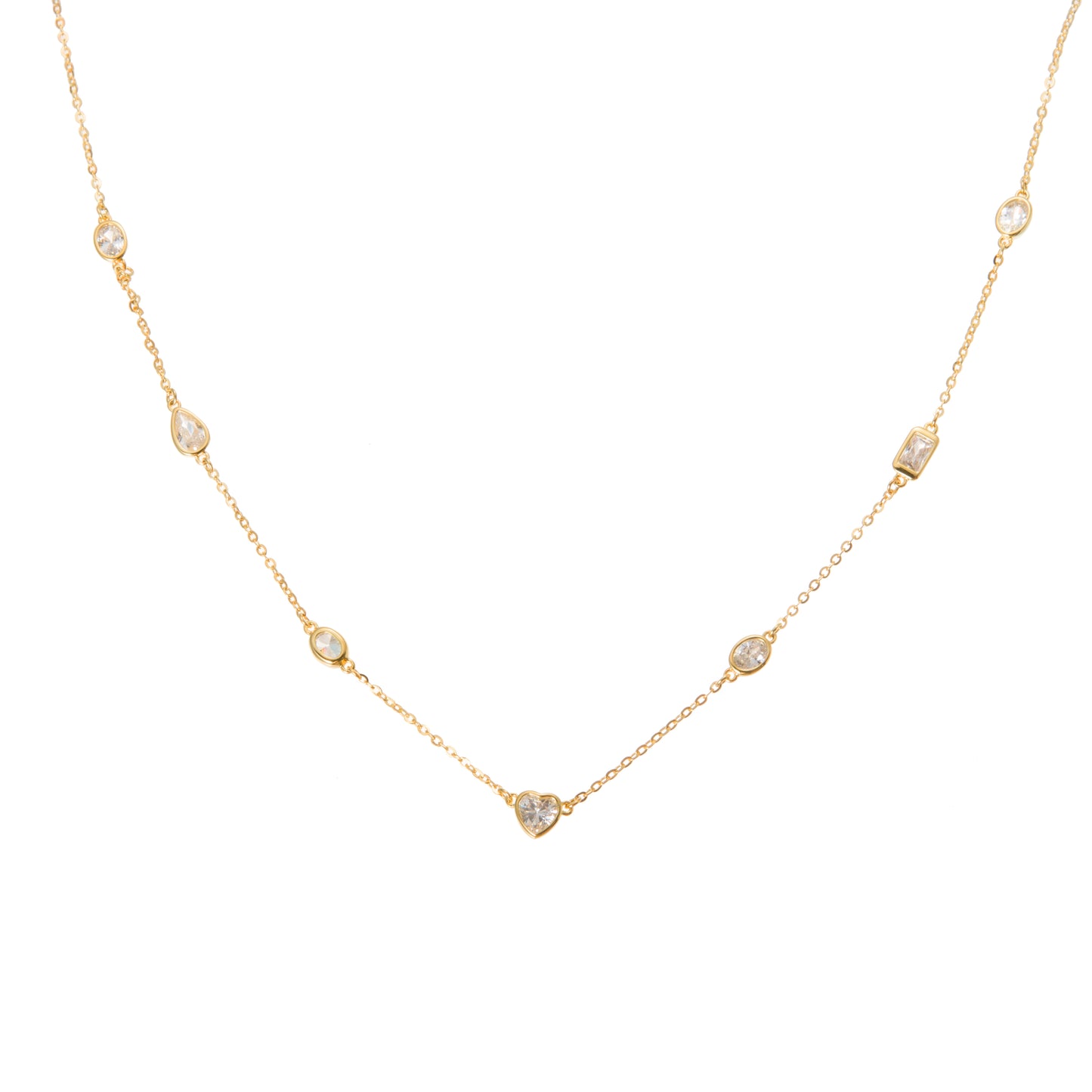 Gold small heart and shapes