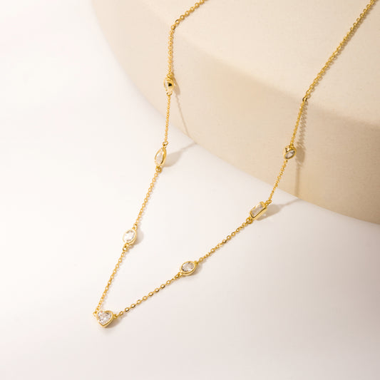 Gold small heart and shapes