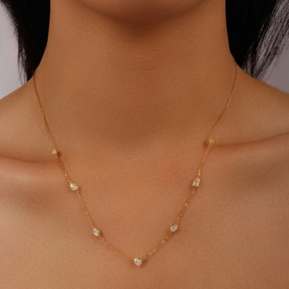 Gold small heart and shapes