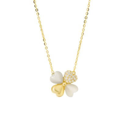 2 gold and 2 white hearts