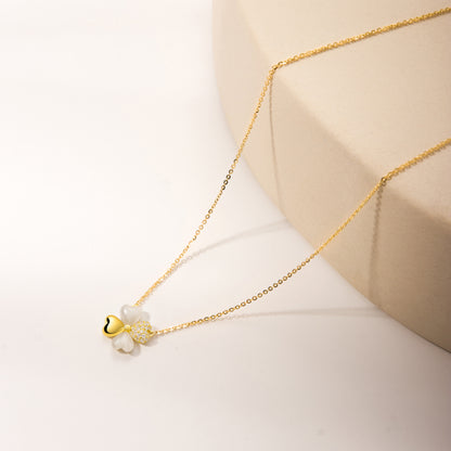 2 gold and 2 white hearts